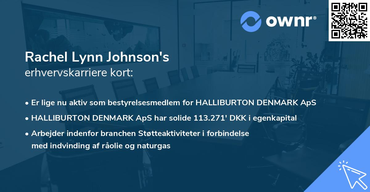 Rachel Lynn Johnson's erhvervskarriere kort