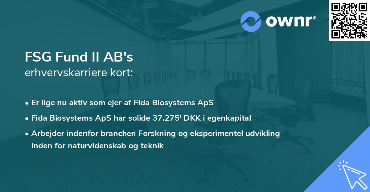 FSG Fund II AB's erhvervskarriere kort