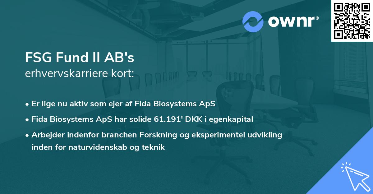 FSG Fund II AB's erhvervskarriere kort