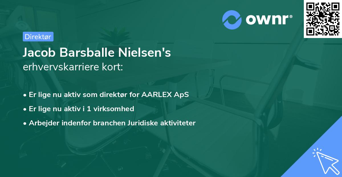 Jacob Barsballe Nielsen's erhvervskarriere kort