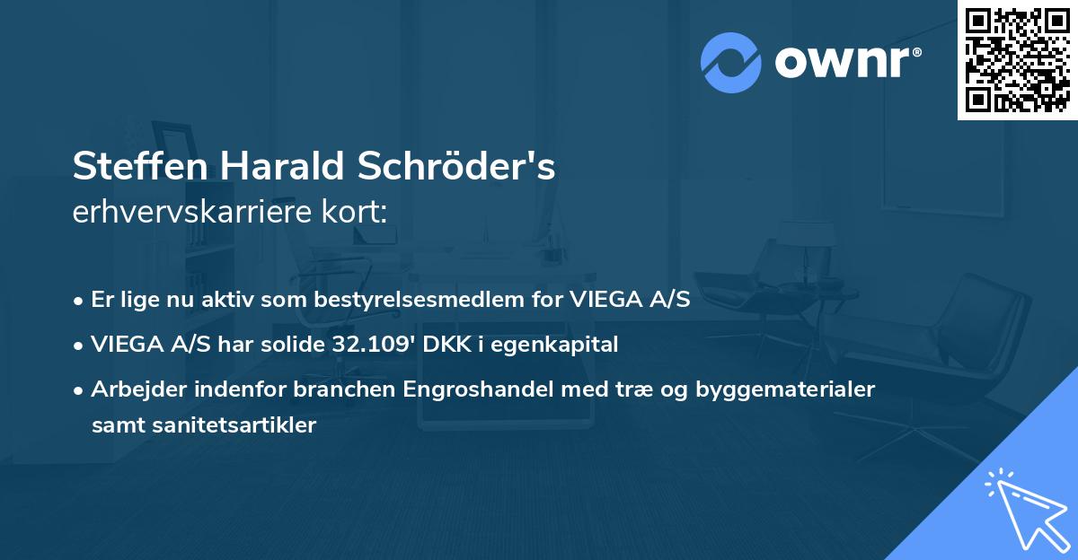 Steffen Harald Schröder's erhvervskarriere kort