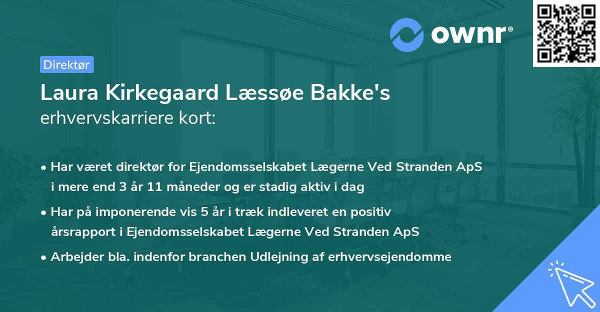 Laura Kirkegaard Læssøe Bakke's erhvervskarriere kort