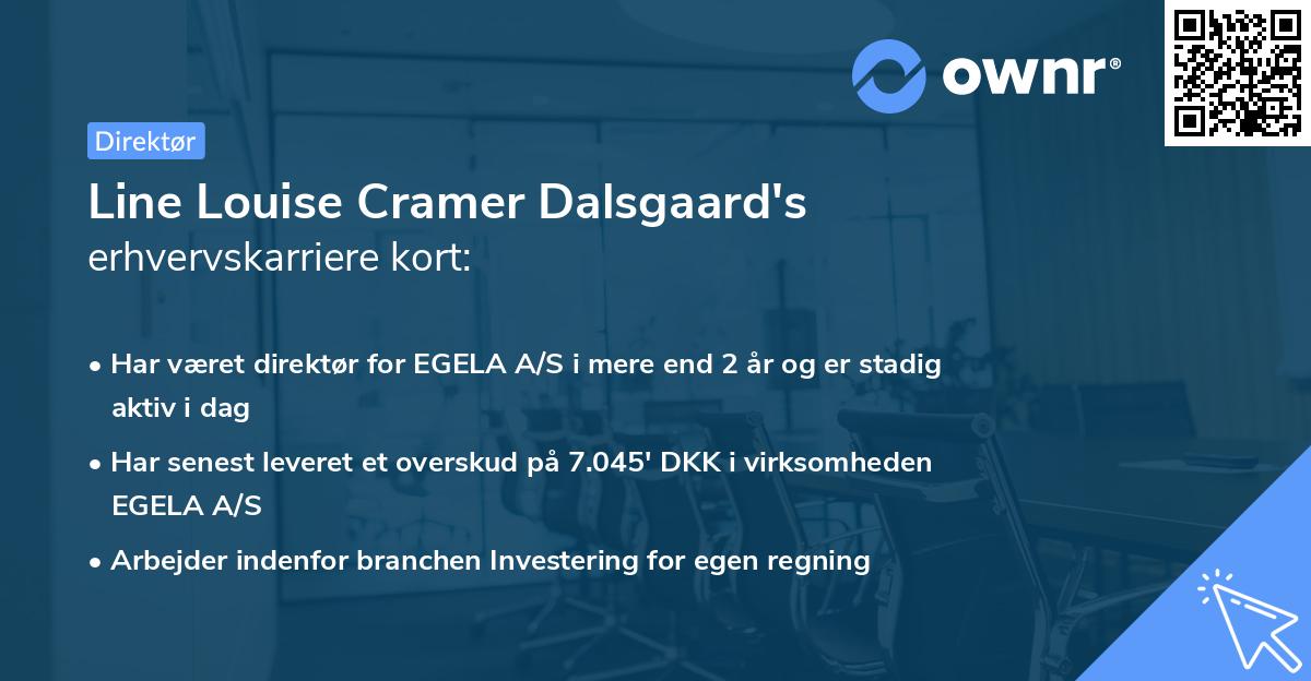 Line Louise Cramer Dalsgaard's erhvervskarriere kort