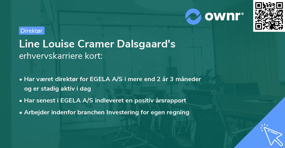 Line Louise Cramer Dalsgaard's erhvervskarriere kort