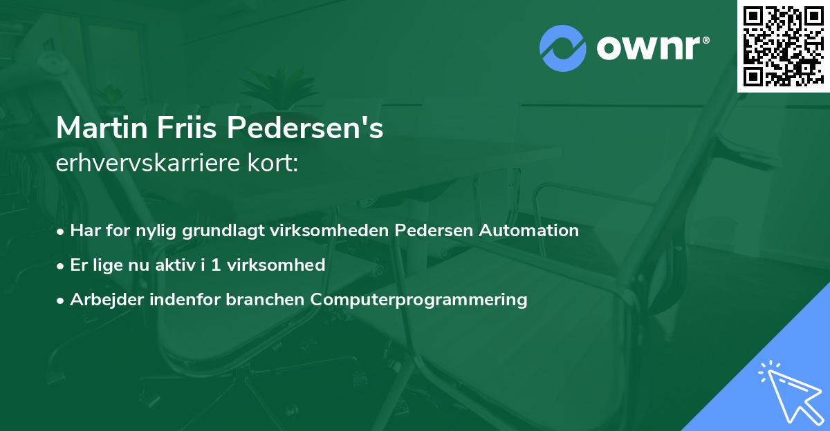 Martin Friis Pedersen's erhvervskarriere kort