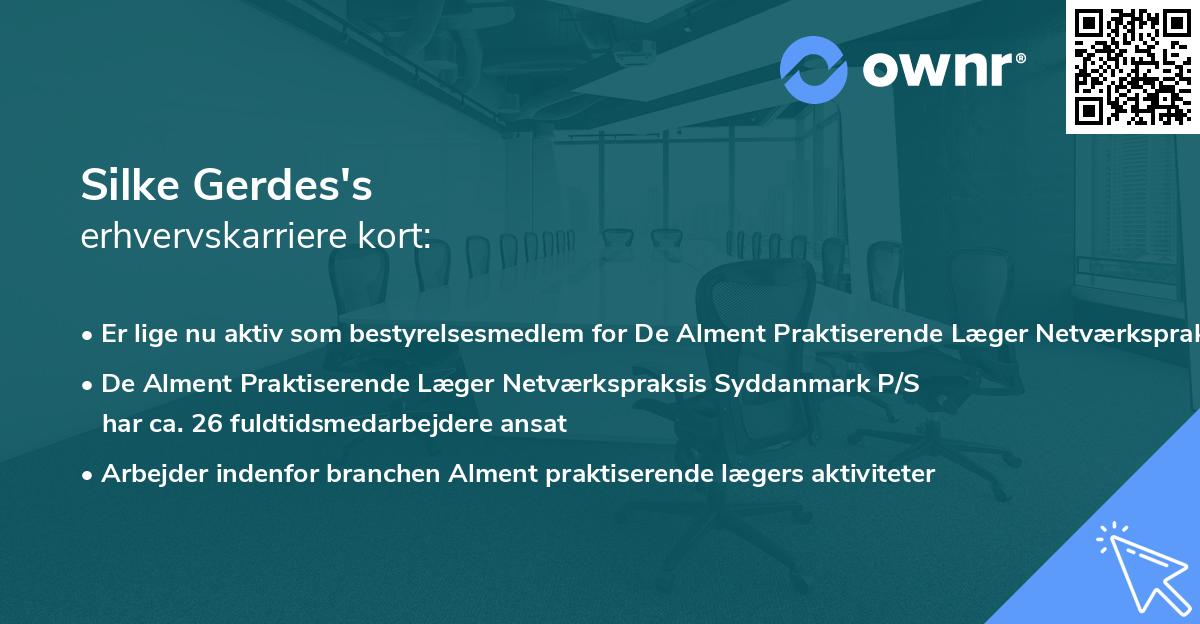 Silke Gerdes's erhvervskarriere kort