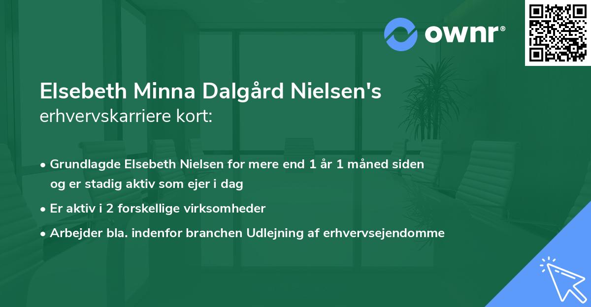Elsebeth Minna Dalgård Nielsen's erhvervskarriere kort