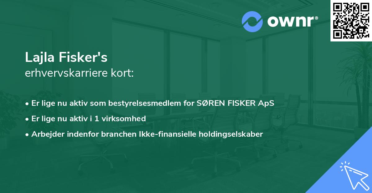 Lajla Fisker's erhvervskarriere kort