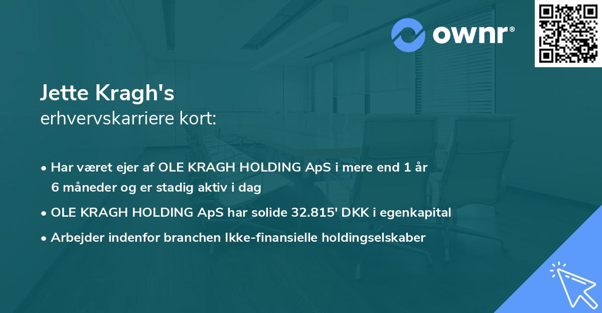 Jette Kragh's erhvervskarriere kort