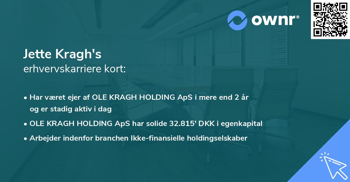 Jette Kragh's erhvervskarriere kort