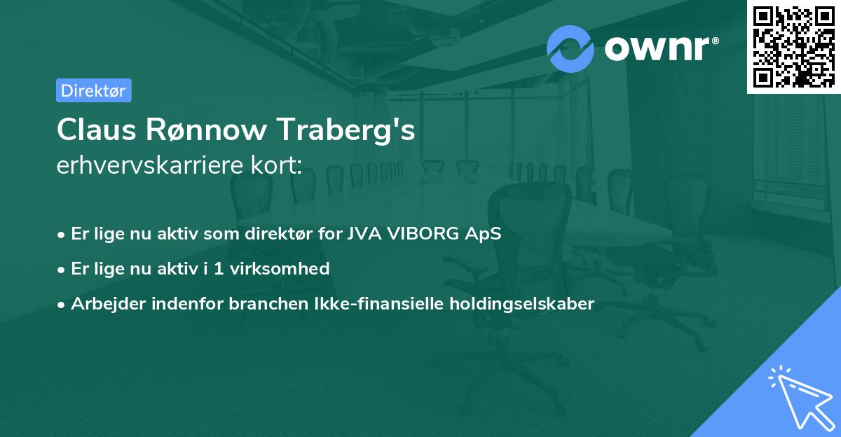 Claus Rønnow Traberg's erhvervskarriere kort