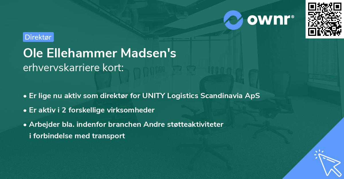 Ole Ellehammer Madsen's erhvervskarriere kort