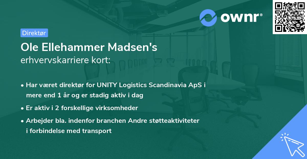 Ole Ellehammer Madsen's erhvervskarriere kort