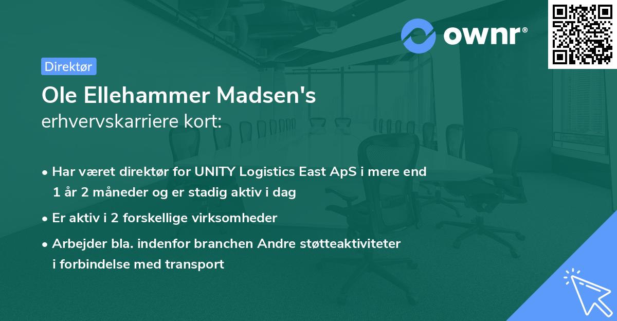 Ole Ellehammer Madsen's erhvervskarriere kort