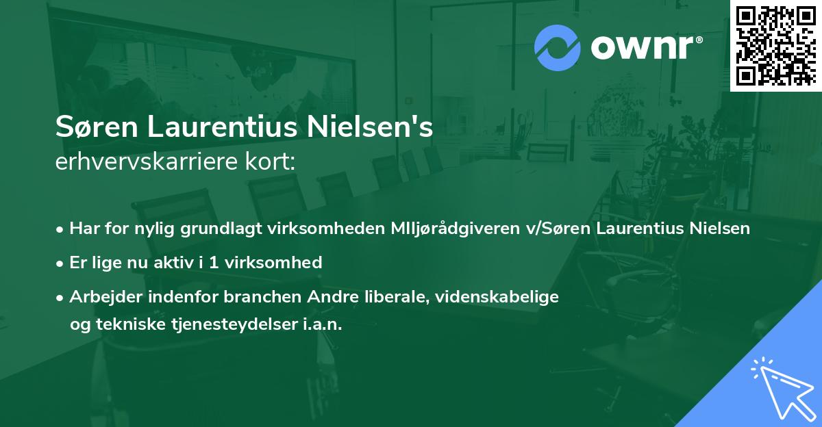 Søren Laurentius Nielsen's erhvervskarriere kort