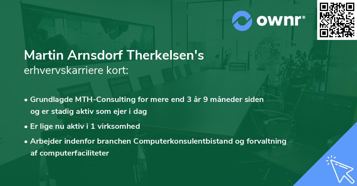Martin Arnsdorf Therkelsen's erhvervskarriere kort