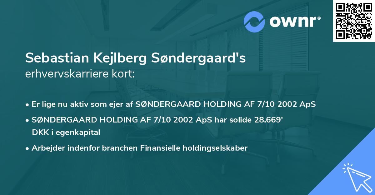 Sebastian Kejlberg Søndergaard's erhvervskarriere kort