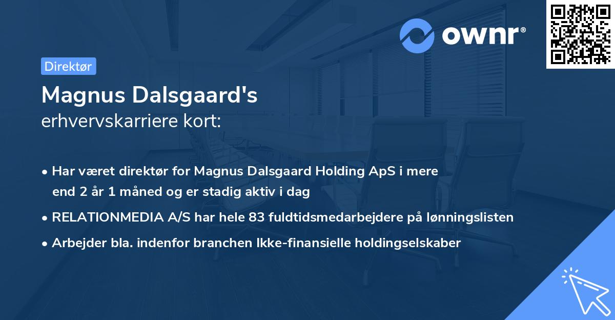 Magnus Dalsgaard's erhvervskarriere kort