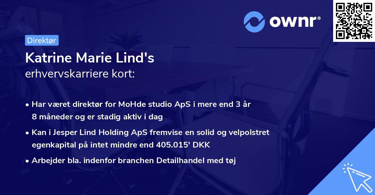 Katrine Marie Lind's erhvervskarriere kort
