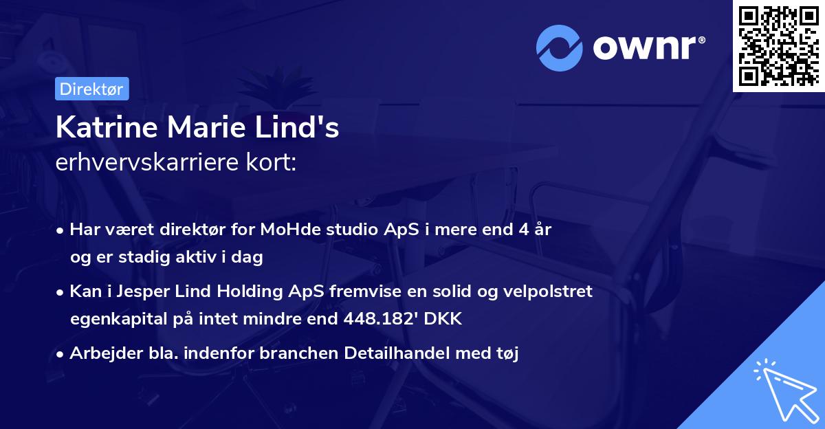 Katrine Marie Lind's erhvervskarriere kort