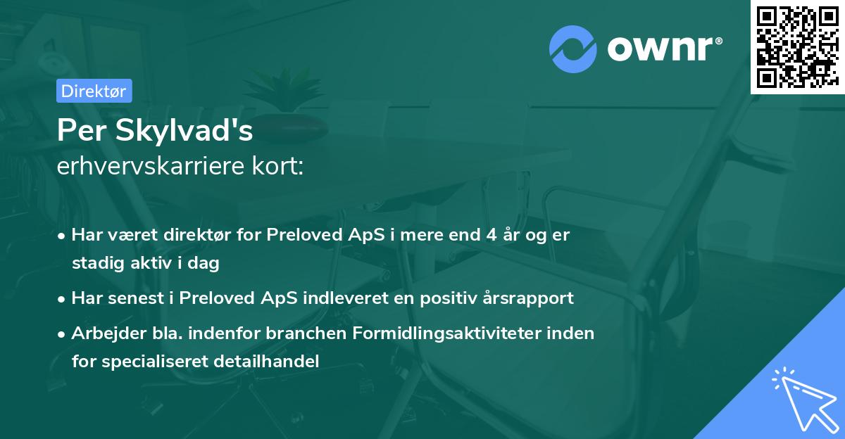 Per Skylvad's erhvervskarriere kort