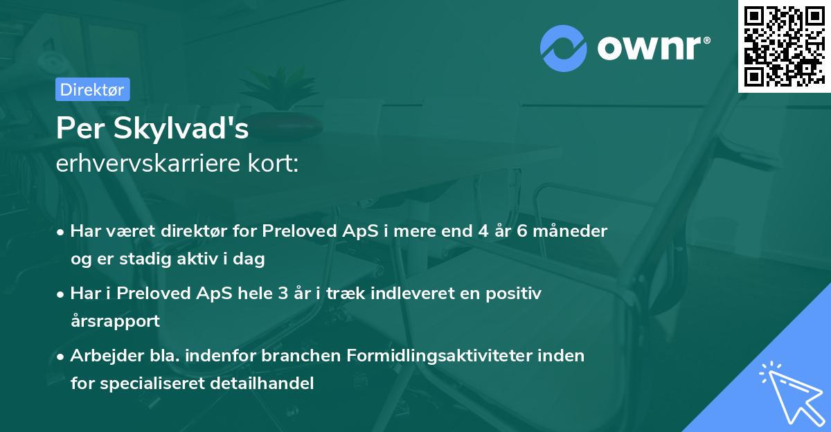 Per Skylvad's erhvervskarriere kort