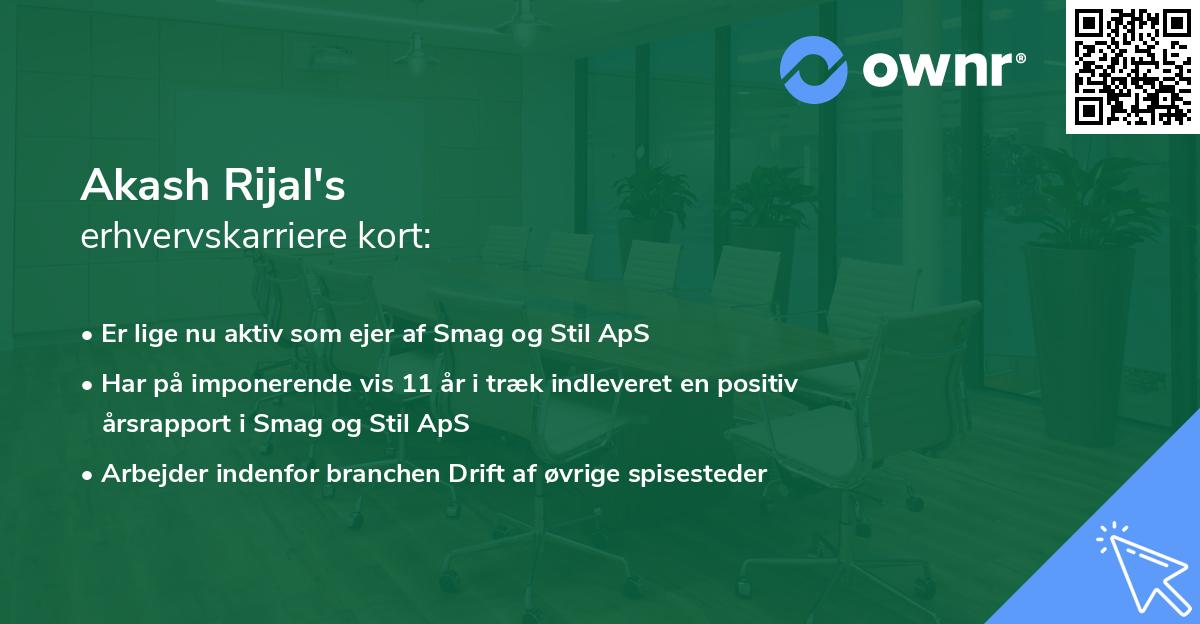 Akash Rijal's erhvervskarriere kort