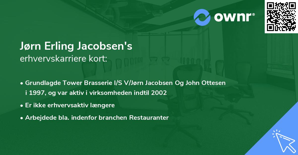 Jørn Erling Jacobsen's erhvervskarriere kort