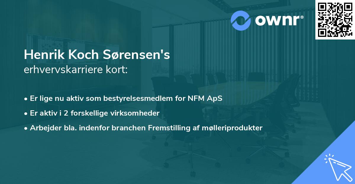 Henrik Koch Sørensen's erhvervskarriere kort