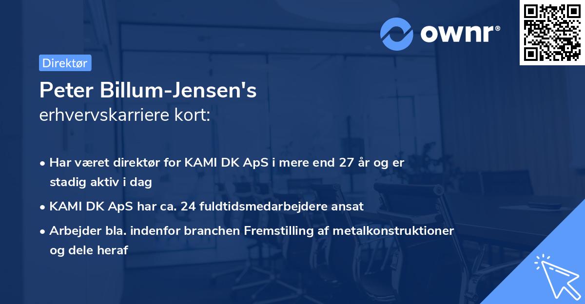 Peter Billum-Jensen's erhvervskarriere kort