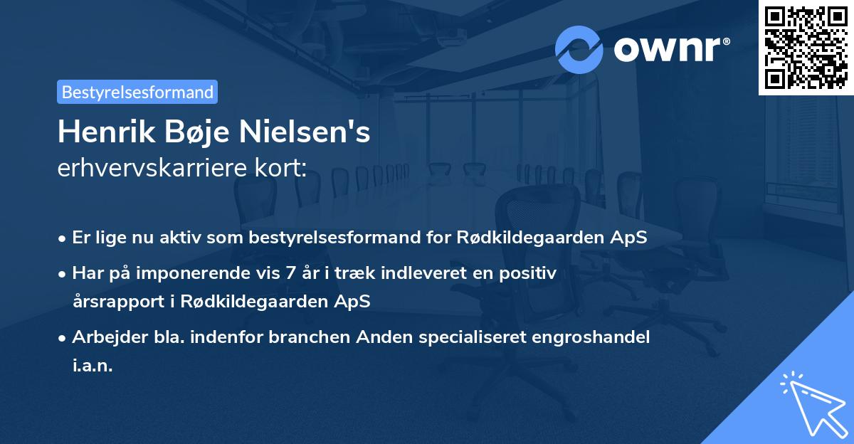 Henrik Bøje Nielsen's erhvervskarriere kort