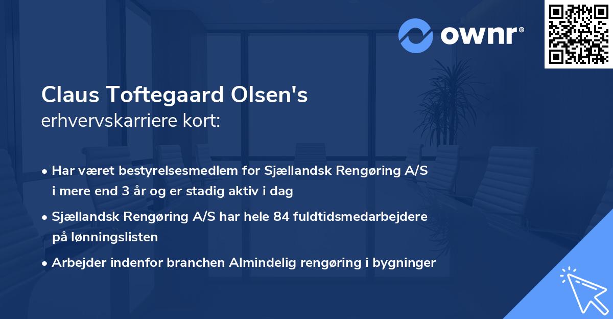Claus Toftegaard Olsen's erhvervskarriere kort