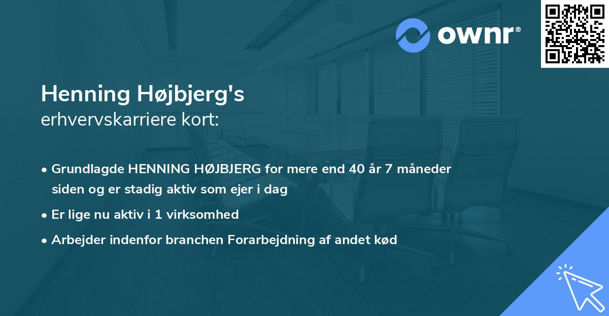 Henning Højbjerg's erhvervskarriere kort