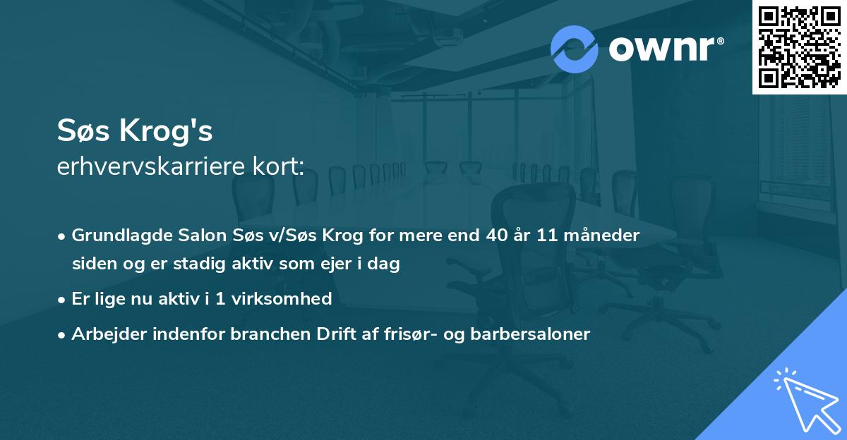 Søs Krog's erhvervskarriere kort