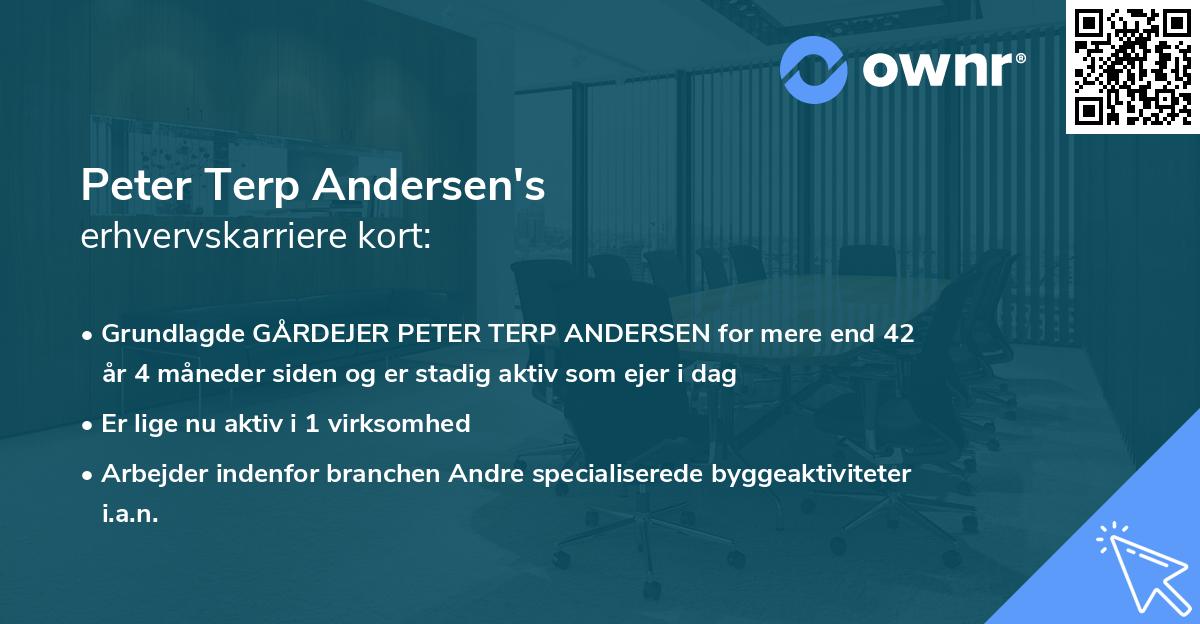Peter Terp Andersen's erhvervskarriere kort
