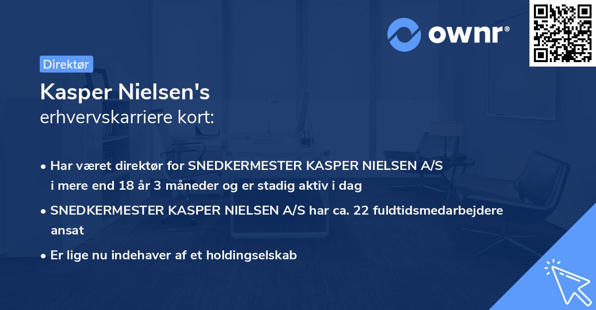 Kasper Nielsen's erhvervskarriere kort