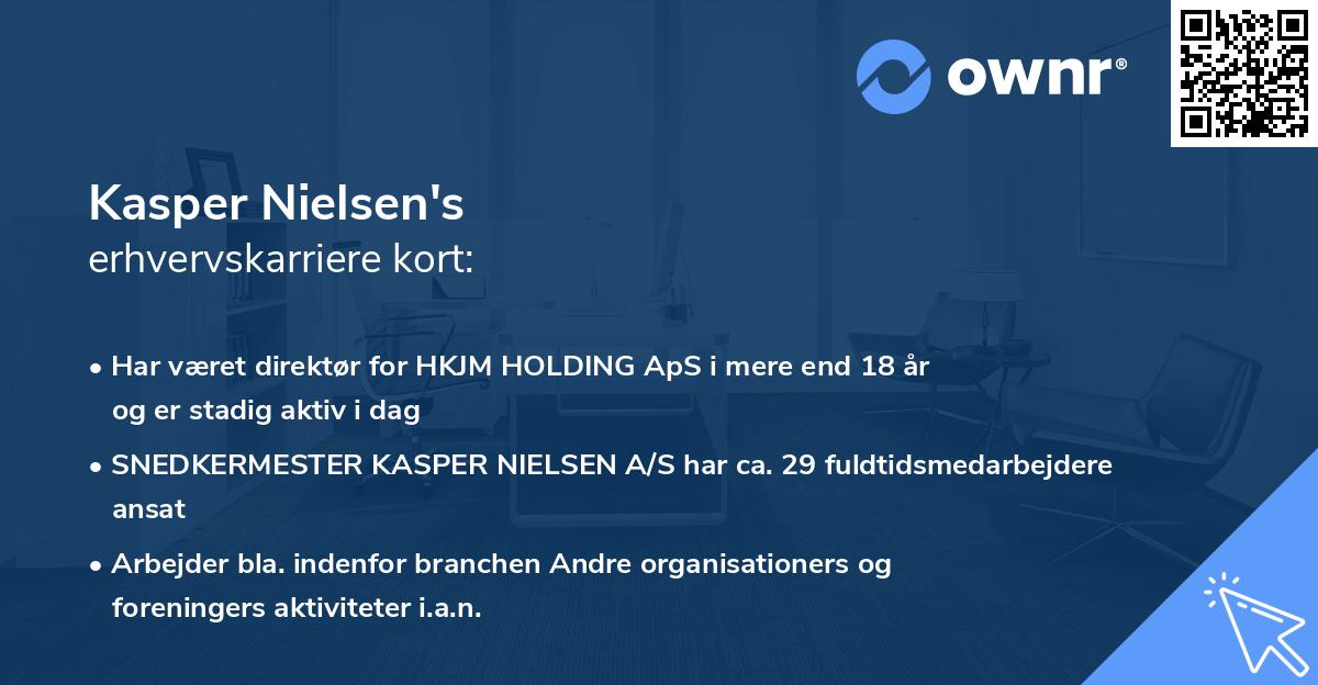 Kasper Nielsen's erhvervskarriere kort