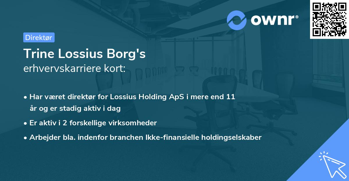 Trine Lossius Borg's erhvervskarriere kort