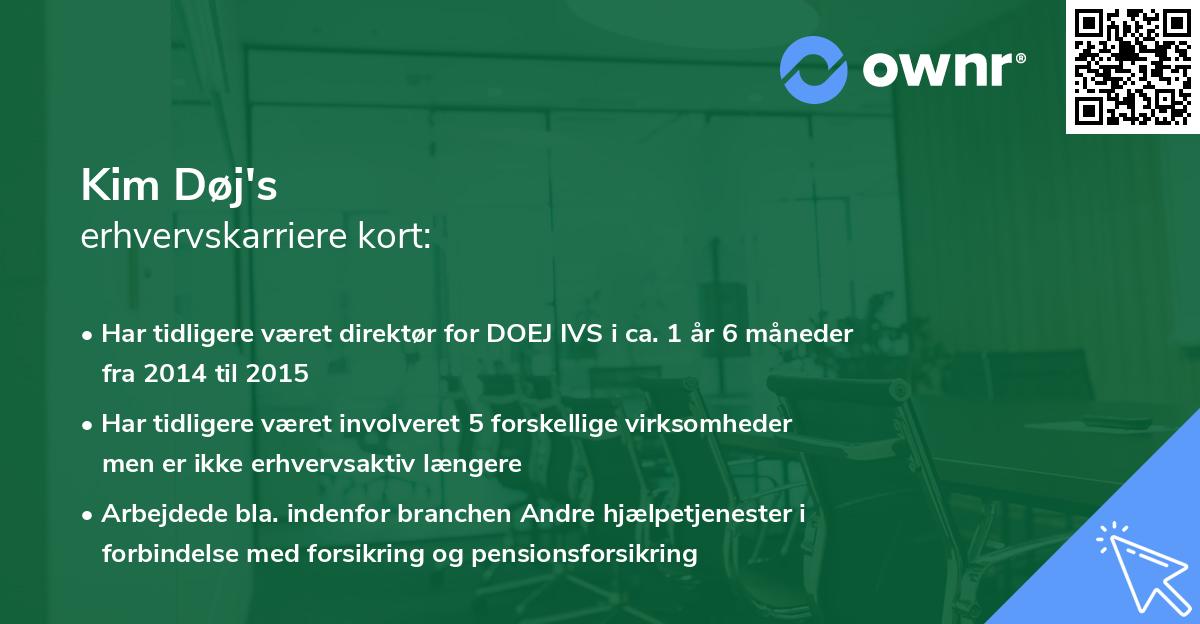 Kim Døj's erhvervskarriere kort
