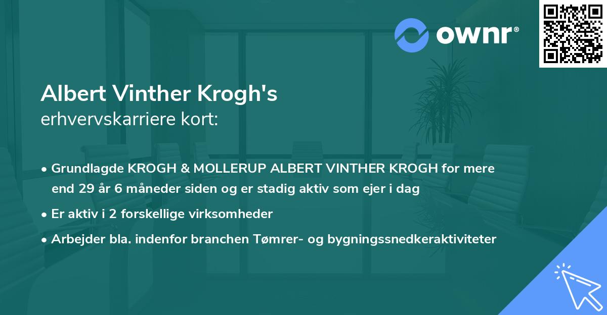 Albert Vinther Krogh's erhvervskarriere kort