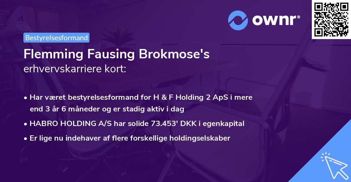 Flemming Fausing Brokmose's erhvervskarriere kort