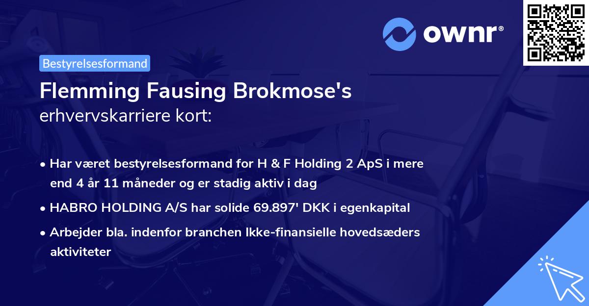Flemming Fausing Brokmose's erhvervskarriere kort