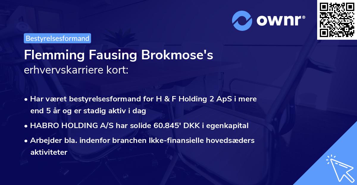 Flemming Fausing Brokmose's erhvervskarriere kort