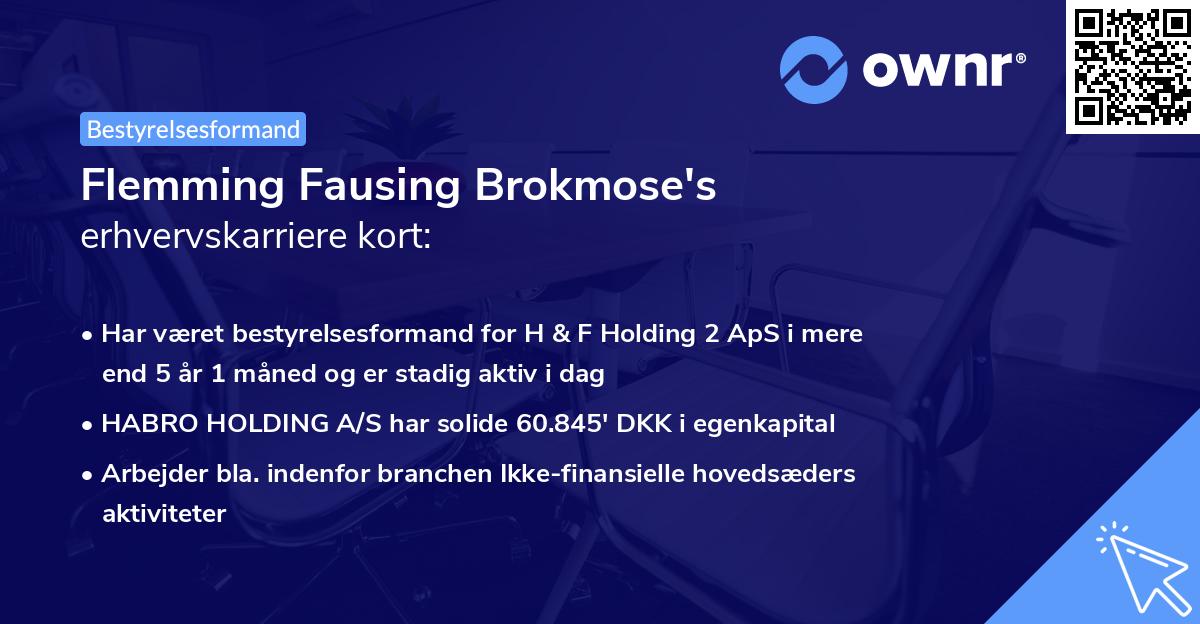 Flemming Fausing Brokmose's erhvervskarriere kort