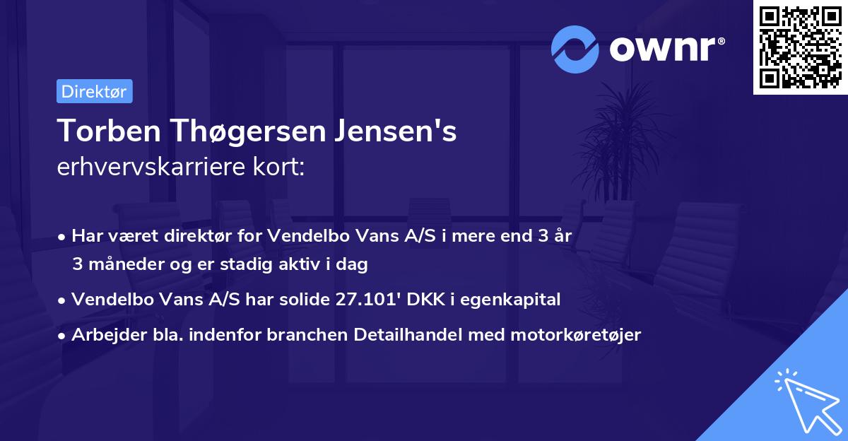 Torben Thøgersen Jensen's erhvervskarriere kort