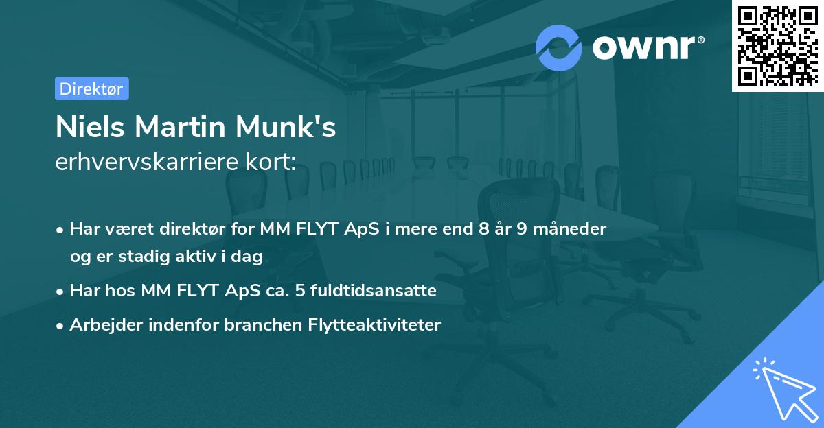 Niels Martin Munk's erhvervskarriere kort