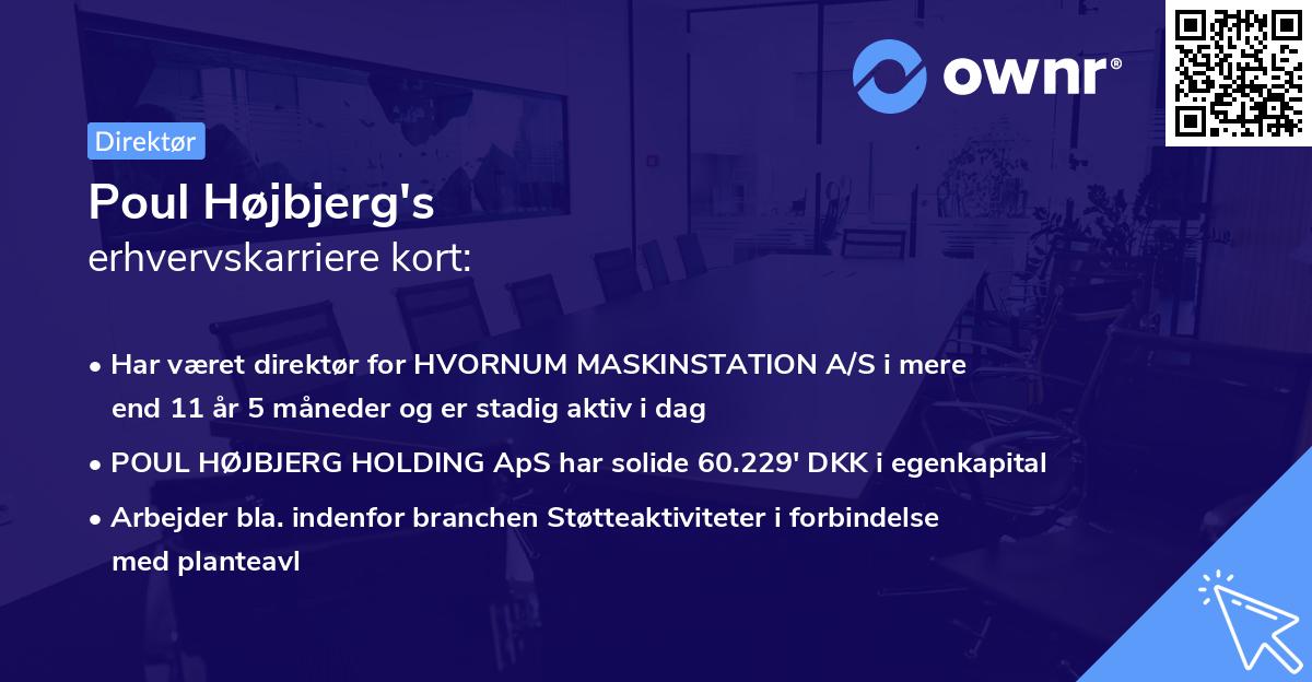 Poul Højbjerg's erhvervskarriere kort