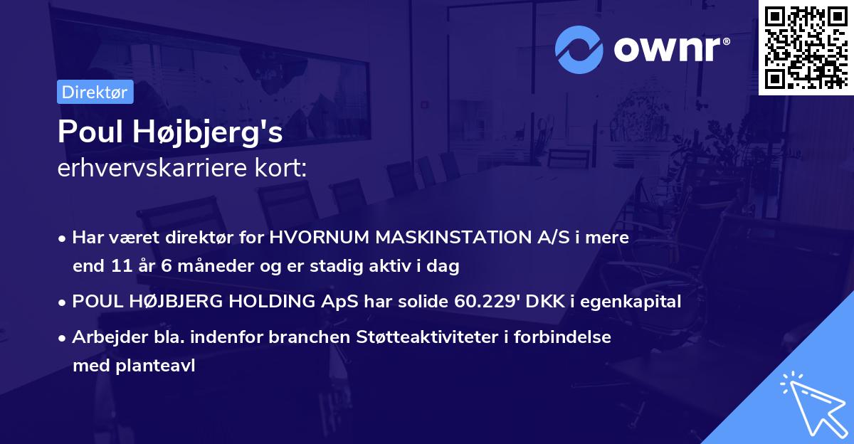 Poul Højbjerg's erhvervskarriere kort