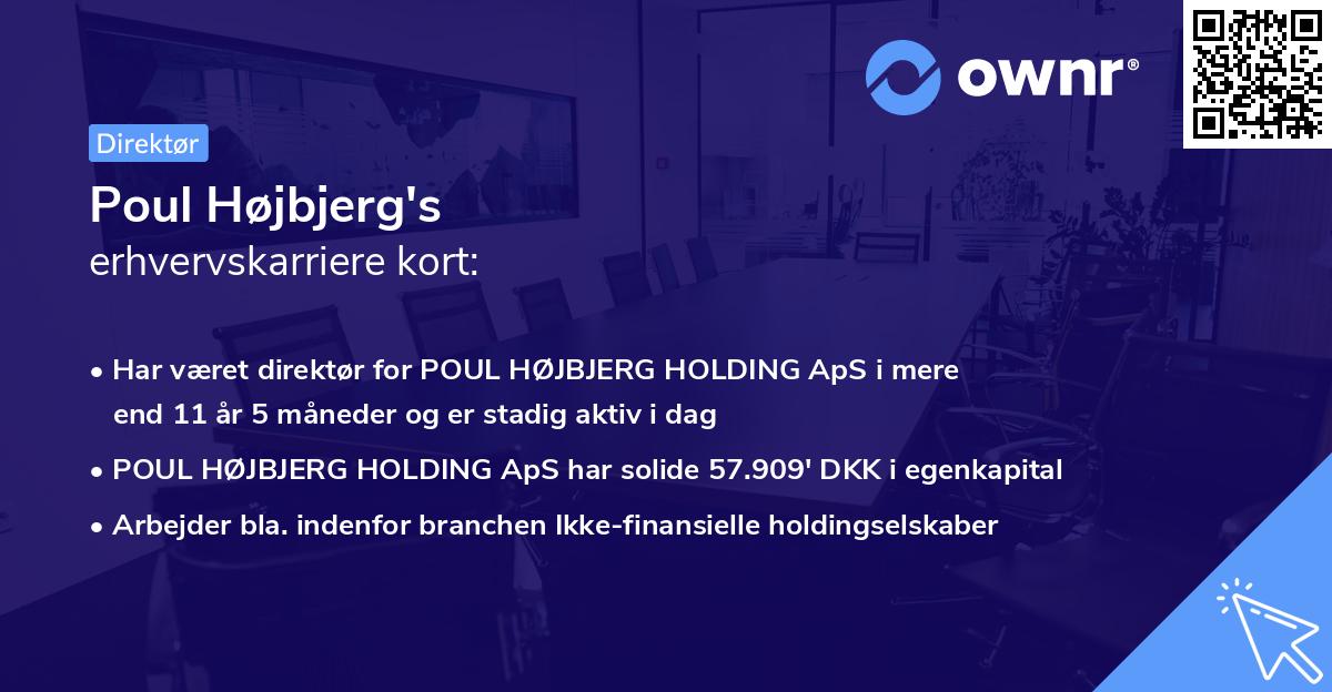 Poul Højbjerg's erhvervskarriere kort