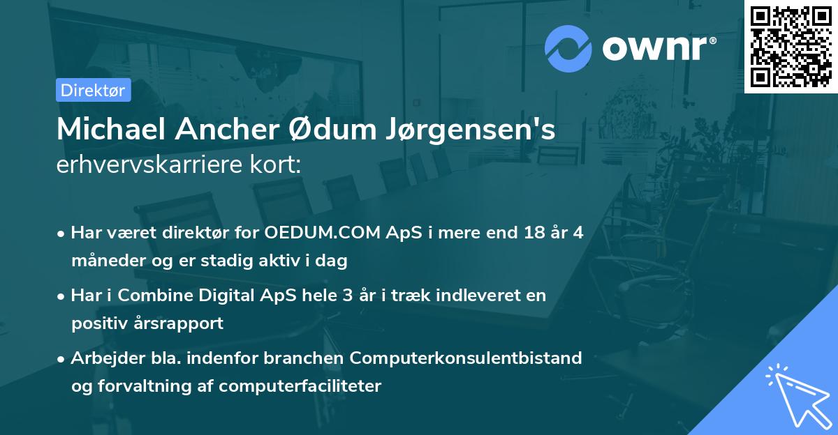 Michael Ancher Ødum Jørgensen's erhvervskarriere kort